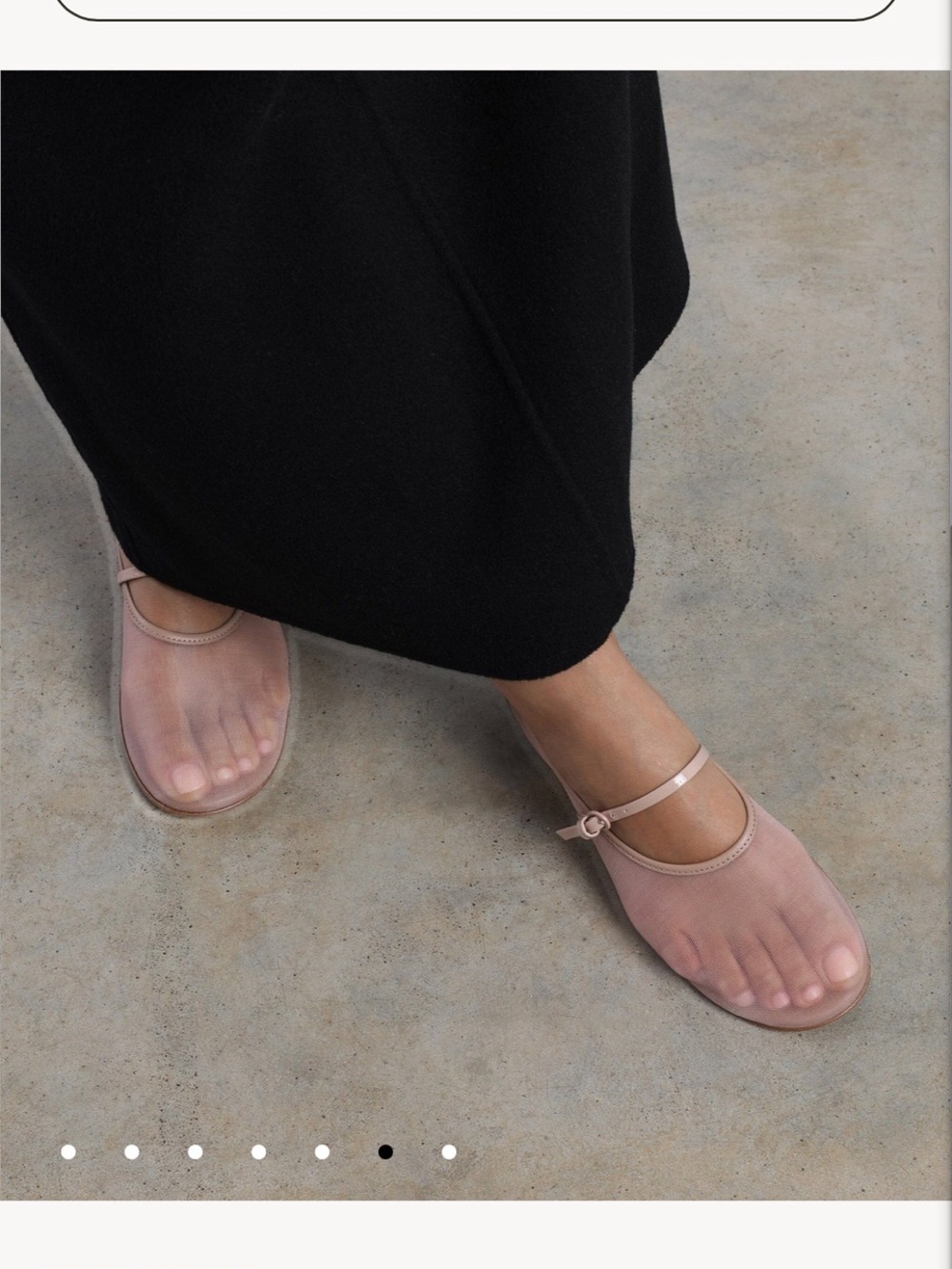 Dear Frances Balla Strap Mesh Nude Mary Jane Flats